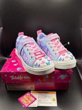 Skechers Twinkle Toes Twinkle Sparks Ombre Flutter Girls' Light-Up Sneakers
